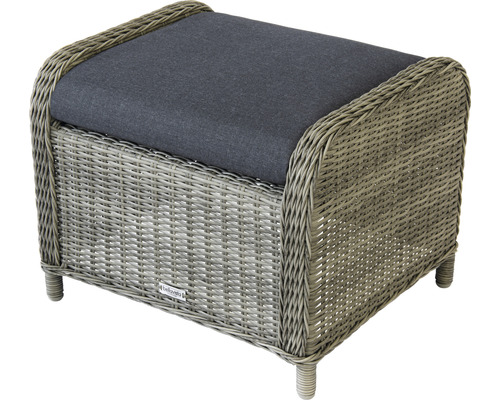 Geflochtener Fußhocker mit Kissen