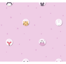 Vliestapete 38143-2 Little Love Sterne & Tiere rosa