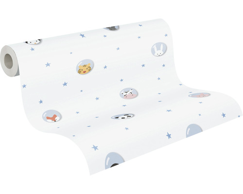 Tapetenrolle mit Tiermotiven und Sternen für Kinderzimmer
