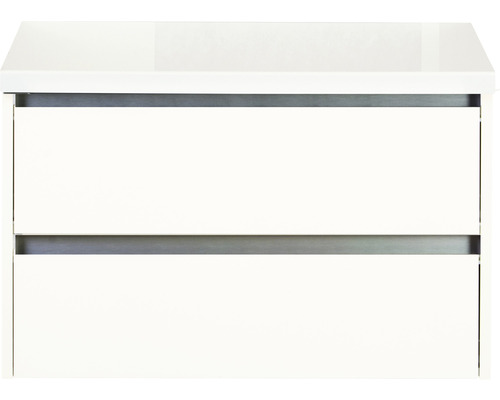 Waschtischunterschrank Sanox Dante BxHxT 80 x 53 cm x 45,7 cm Frontfarbe weiß hochglanz