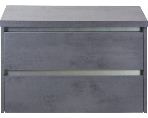 Waschtischunterschrank Sanox Dante BxHxT 80 x 53 cm x 45,7 cm Frontfarbe beton anthrazit