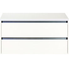 Weißer Waschtischunterschrank mit zwei Schubladen