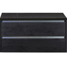 Waschtischunterschrank Sanox Dante BxHxT 100 x 53 cm x 45,7 cm Frontfarbe black oak
