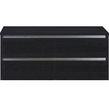 Waschtischunterschrank Sanox Dante BxHxT 120 x 53 cm x 45,7 cm Frontfarbe black oak
