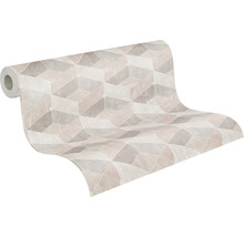 Tapetenrolle mit geometrischem Würfelmuster
