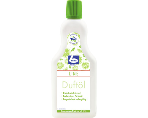 Duftöl mit Limettenduft in einer weißen Flasche