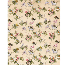 Tapete mit Vogel- und Blumenmuster