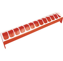 Futtertrog KERBL Futtertrog für Geflügel, Hühner ca. 75 x 12 cm, Kunsstoff, rot