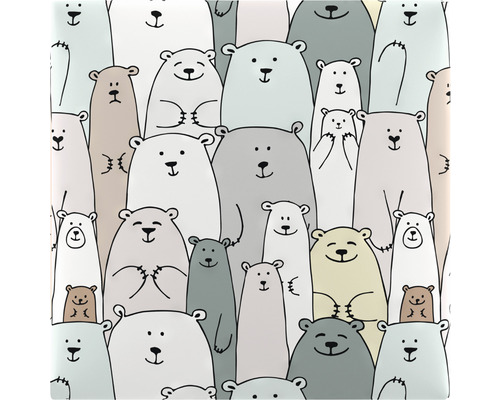 Dekorfliese mit Bärenmuster