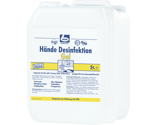 5 Liter Kanister mit Hände Desinfektionsgel