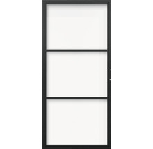 Tür Stahl 100x215 cm Klarglas 3 Fächer System Oben-thumb-1