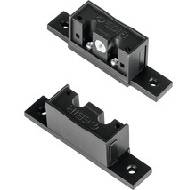 Zwei schwarze EBIR Schienenverbinder