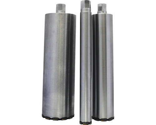 Drei Bohrkronen aus Metall