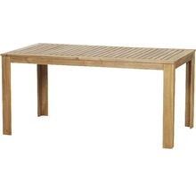 Rechteckiger Gartentisch aus Holz mit Lattenrosttischplatte
