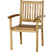 Gartenstuhl aus Holz mit Armlehne