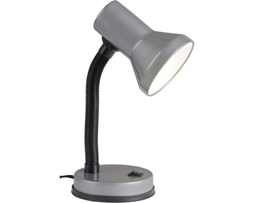Graue Schreibtischlampe mit flexiblem Hals