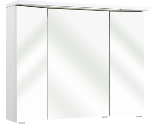 Spiegelschrank Pelipal Enna I 90 x 20 x 72 cm weiß hochglanz 3-türig LED IP 44 Spiegelschrank mit drei Türen für das Badezimmer