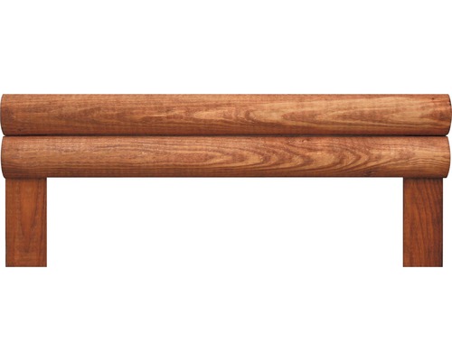 Holz Beetumrandung mit zwei Rundhölzern