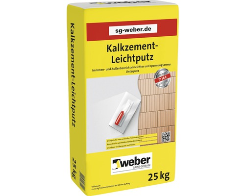 Sack Kalkzement-Leichtputz 25 kg für den Innen- und Außenbereich