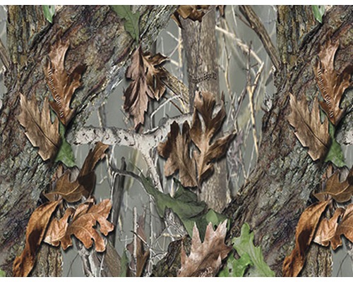 Wassertransferdruck Folie Camouflage CA-R-005 500 mm Tarnmuster mit Blättern und Baumrinde