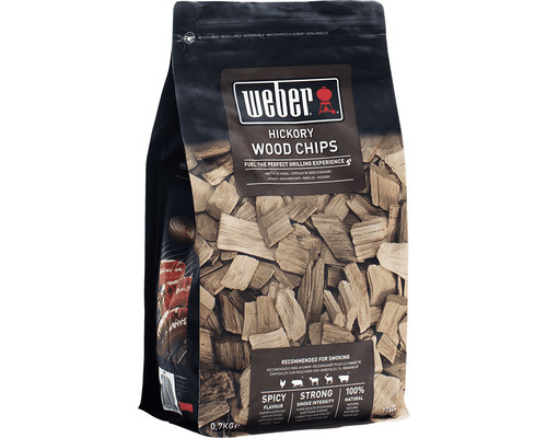 Weber Hickory Räucherchips in einer 0,7-Kilogramm-Verpackung