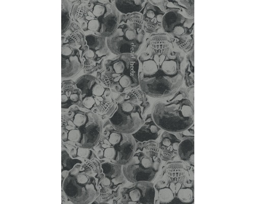 Wassertransferdruck Folie Camouflage CA-R-019-01 silber 100 x 50 cm Tapete mit Totenkopfmuster