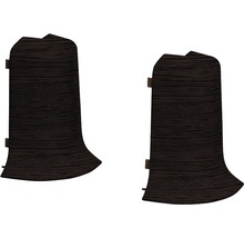 Prinz Außenecken für Klemm-Sockelleiste mit Kabelkanal Wenge 50 mm