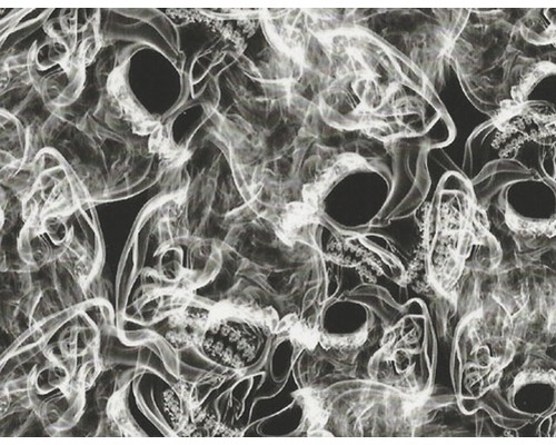 Wassertransferdruck Folie Camouflage CA-R-065 schwarz 100 x 50 cm Textil mit Totenkopfmuster