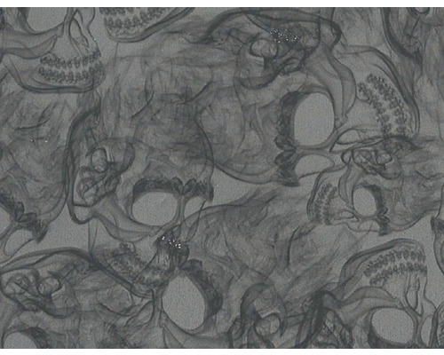 Wassertransferdruck Folie Camouflage CA-R-065-01 silber 100 x 50 cm Tapete mit Totenkopfmuster