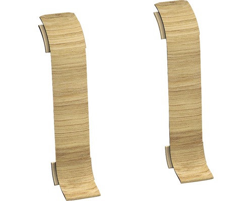 Prinz Verbinder für Kabelkanal-Sockelleiste Eiche rustikal 60 mm Zwei Möbelwangen mit Holzdekor
