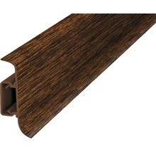 Fußleiste aus Kunststoff mit Holzdekor