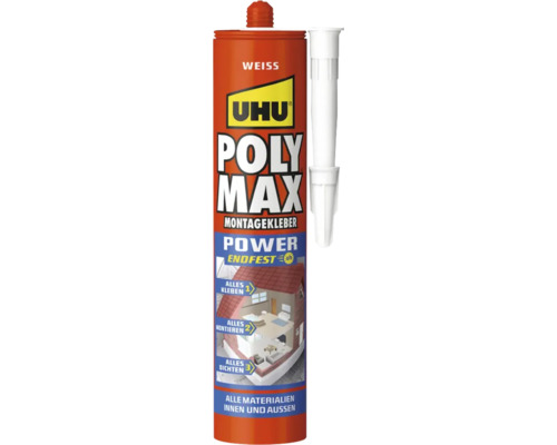 UHU POLY MAX Montagekleber Power Endfest weiß 425 g