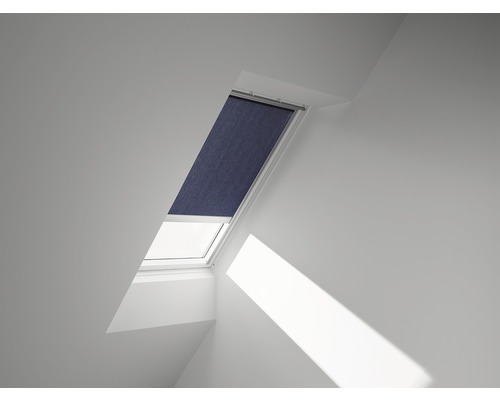 VELUX Sichtschutzrollos dunkelblau uni solarbetrieben Rahmen aluminium RSL M31 9050S