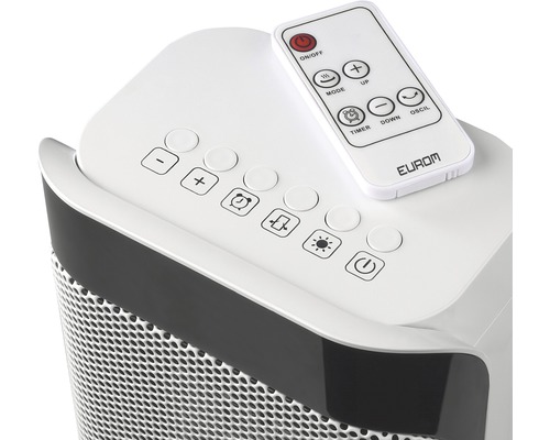 Bedienfeld und Fernbedienung eines Heizlüfters