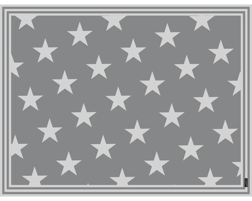 mySPOTTI Vinyl-Bodenmatte buddy Mini Star Grey S 85x65 cm statisch haftend