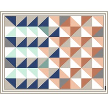 Quadratischer Teppich mit Dreiecksmuster