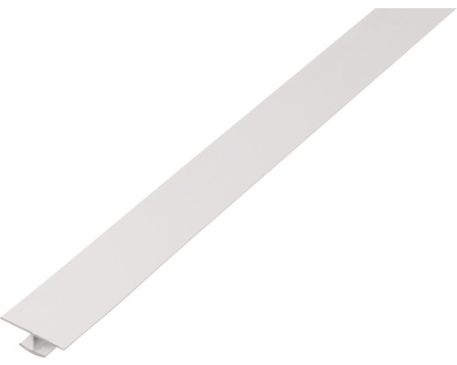 H-Profil PVC weiß, 25x4x1 mm, 2,6 m T-Profilleiste aus Kunststoff