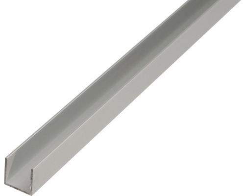 U-Profil Alu silber eloxiert 25x25x2 mm, 1 m U-Profil aus Metall