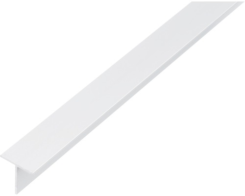 T-Profil Alu weiß 15x15x1,5 mm, 2,6 m