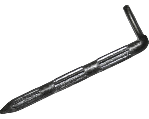 Stahlrillenhaken 4 x 50 mm metallisiert, 13 Stück Hebelwerkzeug aus Metall mit L-förmigem Griff