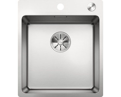 Blanco 523012 A-Style 500-IF/A Spüle – Chrom, Für 60 Cm Unterschrank, Mit Manueller Ablaufgarnitur