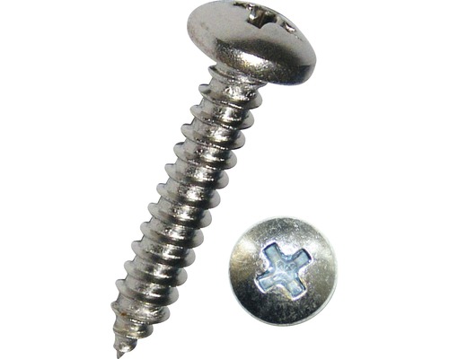 Blechschraube m. Kreuzschlitz DIN 7981 4,8x19 mm Edelstahl A2, 100 Stück Blechschraube m. Kreuzschlitz DIN 7981 4,8x19 mm Edelstahl A2, 100 Stück