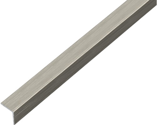 Winkelprofil Alu edelstahldesign dunkel selbstklebend 20x20x1 mm, 1 m Winkelschiene aus Metall
