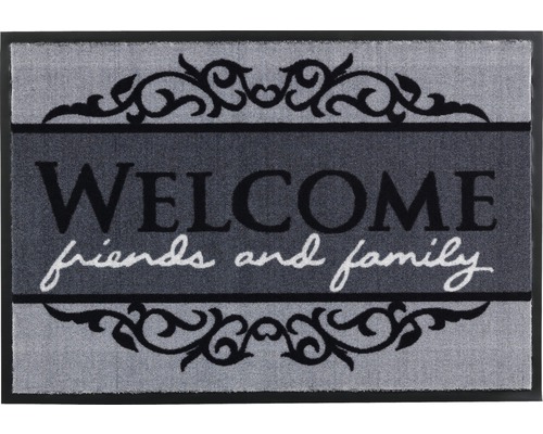 Fußmatte mit Willkommensgruß für Freunde und Familie