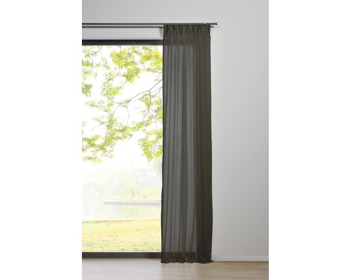 Vorhang mit Gardinenband pure grau 135x245 cm