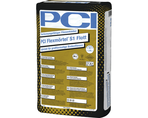 PCI Flexmörtel® S1 Flott verformungsfähiger Fliesenkleber für grossformatige Bodenfliesen 20 kg-0