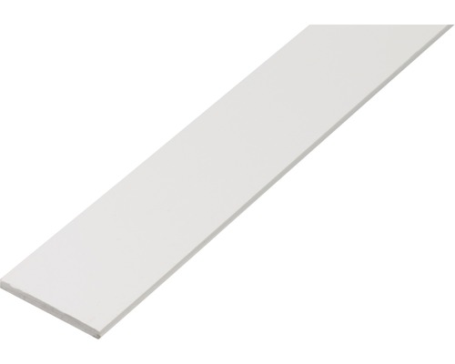 Flachstange PVC weiß, 30x3 mm, 2,6 m
