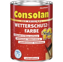 Consolan Wetterschutzfarbe in einer Dose. Schützt Holz vor Nässe und Sonne.