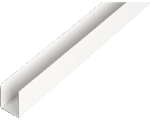 U-Profil PVC weiß 21x20x1 mm, 2,6 m