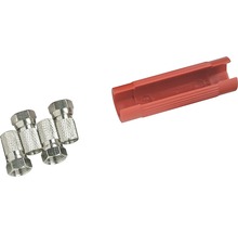 Koaxialstecker und Abisolierwerkzeug für Koaxialkabel